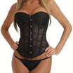 Sexy Brocade Bone Corset Chest Cup Waist Trainer Strapless Bustier Corselet Women Shapewear