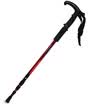 Red camp outdoor aluminum trekking pole portable walking walking stick crutch T black