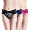 Jingdong supermarket the United States&Ya Ting 3 ladies underwear Seamless sexy comfortable hollow lace underwear female gemstone blue simple gray Bordeaux red XL code