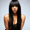 NLW Malaysian virgin human hair Full lace wigs Silk straight Glueless wigs with bangs for black women