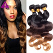 8A Blonde Weave Bundles Brazilian Ombre Human Hair 1B 4 27 Body Wave Weave Cheap 3 Tone Ombre Brazilian Hair Body Wave 3 Pcs Lot