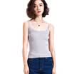 Longyue Women&39s Summer Slim Sling Vest Solid Colorful Fashionable Fashion Shirt Small Vest LWYC171116 Gray L