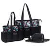 My love multi-functional large-capacity mummy bag 5 sets of pregnant women to be produced package shoulder bag large&medium-sized package ZA17768 gray wave point 5 sets