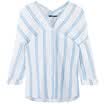 Semir Ladies Vertical Striped Sleeve Shirt Sleeve Sleeve Pants Korean Version 19017050309 Blue&White M