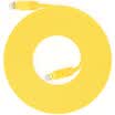 Shanze SAMZHE SZ-620YL six CAT6-type gigabit flat cable computer network jumper line cable yellow 20 meters