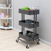MADES Movable Shelf Trolley Shelf Shelf Shelf Three Dark Gray 13513 35x43x79cm