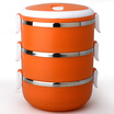 Jilui Rice Box Pens Love Series 21L Stainless Steel Three Layer Lacquard Box TB-103 Orange