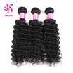 Remy Virgin Peruvian Deep Wave Human Hair Extensions Pack of 3 Unprocessed Deep Wave Weave Natural Color Mixed Length