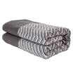 Matt towel home textiles cotton yarn-dyed multi-arm water soft dream space thick bath towel dark gray white 500g Article 70 140cm