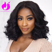 Amethyst Natural Wave Full Lace Wigs Grade 8A Virgin Brazilian Human Hair Bob Wigs