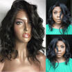 130 Density Short Bob Wavy Human Hair Wigs For Black Women 100 Brazilian Wavy Lace Front Wig