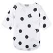 Semir Lady Cute Point Round Collar Tops Top Tie Shirt Korean Version 19017010204 White Black Tone L