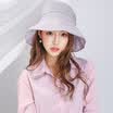 MSEK WMZ170769 hat female Korean version of the big cloth along the sunset hat sun hat beach hat to send wind rope light purple