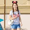 Semir T-shirt short-sleeved T-shirt female summer print letter bead sweet bottoming shirt 19216000905 bleach M