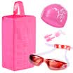 You swim glasses men&women waterproof anti-fog swimming glasses high-definition goggles waterproof package set Z6315 plating pink plain