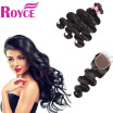 Milk Peruvian Virgin Hair Body Wave 3 Bundles with Closure Peruvian Body Wave with 44 Lace Closure Human Hair Bundles Extensions