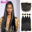 Unprocessed Malaysian Virgin Hair Straight 4PCs with 134 Frontal Closure Cheap Malaysian Human Hair Straight with 134Frontal