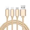 Huayi car charger line rose gold three-in-one charging line type-c Apple Andrews for the millet phone modified for