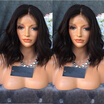 Brazilian hair Short bob lace front wig glueless wavy lace front human hair wigs with baby hair