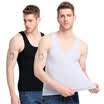 Bosideng Men&39s Vest 2 Pack Men&39s Sports Vest Stretch Slim Sleeveless Men&39s T-Shirt Black Gray -XXL