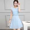 One morning morning 2017 dress female summer fashion Slim thin lady poncho skirt S72R0242A5XL blue XL