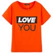 Semir T-shirt summer ladies T-shirt round neck lace embroidery letters were thin 12216000213 orange red S