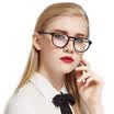 Jimmy Orange personality round frame fashion sheet optical mirror myopia glasses frame JO7229 BK bright black