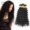 HHHair Cambodian Deep Wave Virgin Hair 3 Bundles Wet&Wavy Virgin Deep Wave Cambodian Hair Bundles Cambodian Deep Curly Virgin