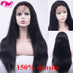 Favor Hair Glueless Full Lace Wigs With Baby Hair 150 Density Silky Straight Brazilian Human Hair Lace Wigs