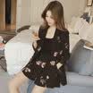 sustory Women&39s Wear 2017 Spring Print Set suit Korean embroidery suit jacket drawstring shorts casual suit female fashion temperament two sets of tide SU074 black L