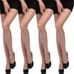 Langsha stockings 4 pairs of candy fruit pantyhose female thin section of the core wire plus crotch pantyhose deep brown all