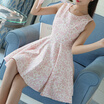 Longyue Women&39s Fashion Sleeveless Dress Dresses Waist New Slim A Skirt LWQZ173202 Pink L