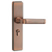 Yuhuaze European Style Simple Door Lock Interior Bedroom Door Lock Silent Lock Anti-theft Lock Three-piece Red Bronze