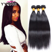 Brazilian Virgin Hair Straight 3 Bundles Unprocessed Virgin Brazilian Straight Hair YYONG Hair Products 8A Brazilian Virgin Hair