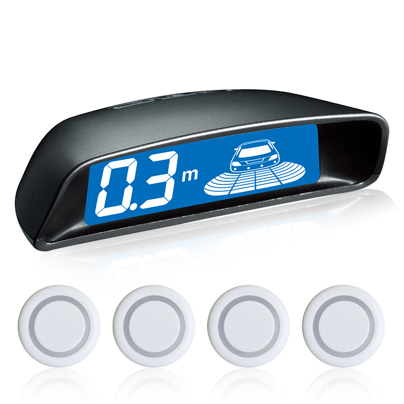 Iron general steelmate car reversing radar after 4 probe general models - white
