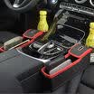 Huashi car storage box luxury co-pilot black red single car glass cup holder card slot multi-function car supplies