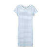 Semir Dresses Women&39s round necklace simple stripes Straight skirt Korean version 12216140009 White red tone M