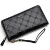 Montagut MONTAGUT cowhide female hand bag Korean version of Lingge Liangpi wild tassel wallet with wrist strap R5322034431 black