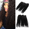 2017 Grade 8A Indian Deep Wave 3 Bundles Virgin Human Hair Indian Hair 3 Bundles Natural Color YYONG Hair Products Free Shipping