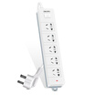 Deli 18254 new national standard 5-bit combination hole 3 meters total control switch socket insert plug board wiring board row plug drag board