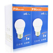 Foshan Lighting FSL LED Bulb Energy Saving Bulb 5W Big E27 Warm White 3000K Hyun Silver 2 Pack