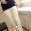 Arthur Elf women Korean version of the wild was thin elastic Slim casual pants SH3259 white XXXL code