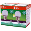 Jingdong Supermarket Foshan Lighting FSL LED Bulb 3W Big E27 Energy Saving Bulb Daylight 6500K Hyun Silver 2 Pack