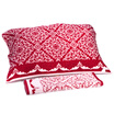 Yaguang towel home textile cotton yarn-dyed Jacquard Lanyu people pillow towel two red 50 80cm 160g
