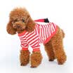 Huapeng Pet hoopet dog clothes spring&autumn than the bear Teddy puppies puppies feet transfiguration striped shirt blue&white S