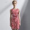 Marc Rebecca red print dress Slim thin A word skirt 72002E red bottom wave point XL code