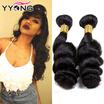 YYONG Hair Products 4Pcs Malaysian Loose Wave Cheap Malaysian Hair Weave Bundles 8A Unprocessed Natural Malaysian Virgin Hair