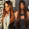 8A Brazilian Virgin Ombre Glueless Full Lace Human Hair Wigs For Black Women 1b30 Ombre Silky Straight Lace Front Wigs