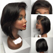Short Bob Lace Front Wig For Black Women Virgin Brazilian Silky Straight Lace Front Human Hair Wigs with Baby Hair