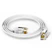 Win shengwei telephone line 4-core multi-strand flat 6P4C 1 meter white voice jumper machine RJ11 finished cable TC-1010B